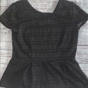 Apt 9 Black Peplum Top